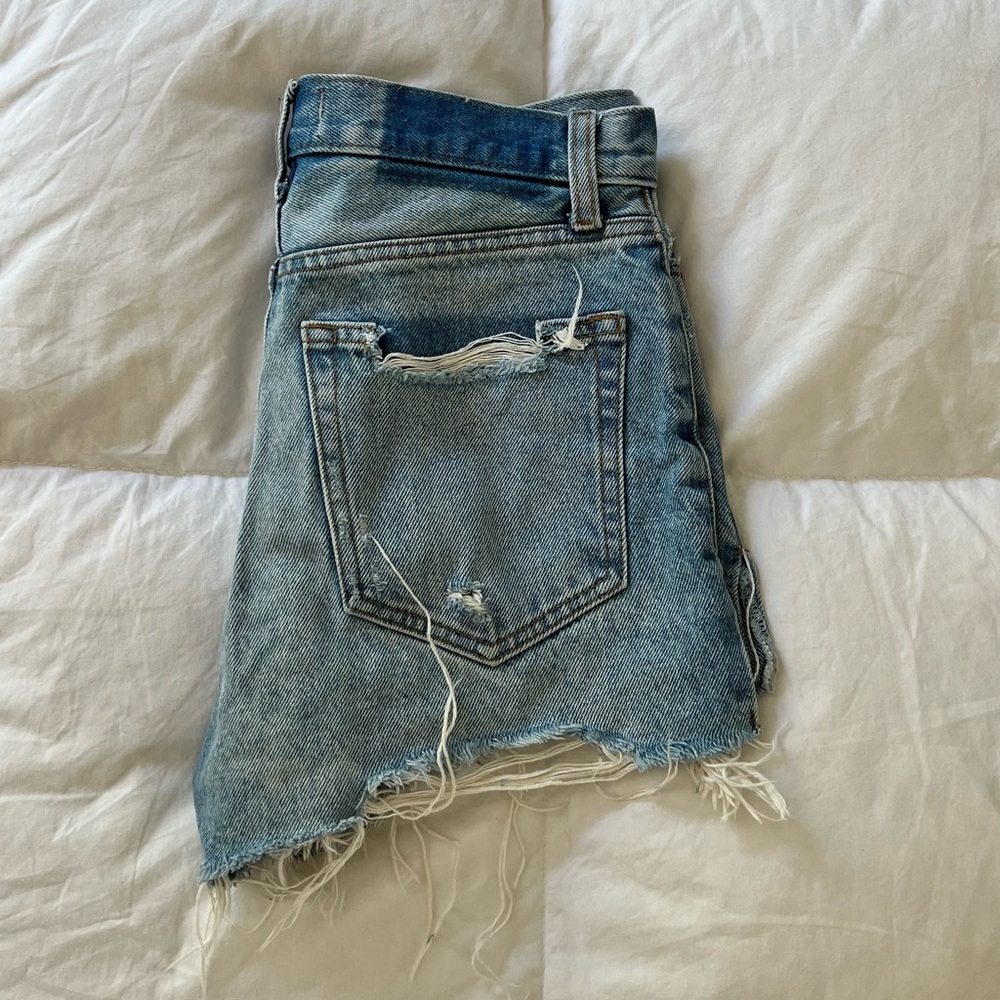 A+F high rise boyfriend Jean shorts